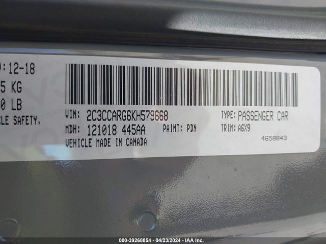 2C3CCARG6KH579668 Chrysler 300 Touring L Awd