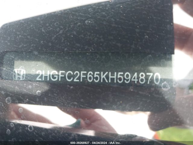 2HGFC2F65KH594870 Honda Civic Lx