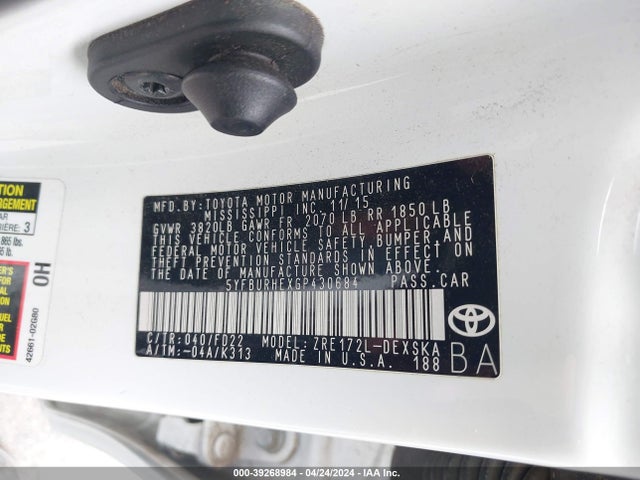 Toyota Corolla S Plus 2016 5YFBURHEXGP430684 Image 9