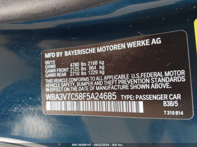 WBA3V7C58F5A24685 BMW 428i