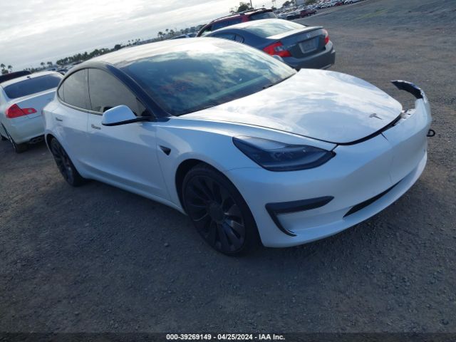 Продажа на аукционе авто 2021 Tesla Model 3 Performance Dual Motor All-wheel Drive, vin: 5YJ3E1EC2MF926284, номер лота: 39269149