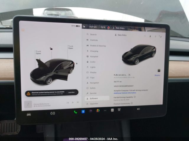 5YJ3E1EA4MF940007 Tesla Model 3 Standard Range Plus Rear-wheel Drive