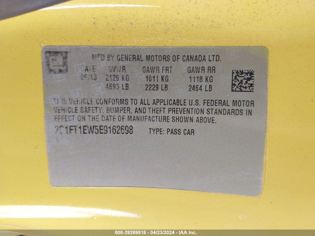 Chevrolet CAMARO 2SS 2014 2G1FT1EW5E9162698 Image 9