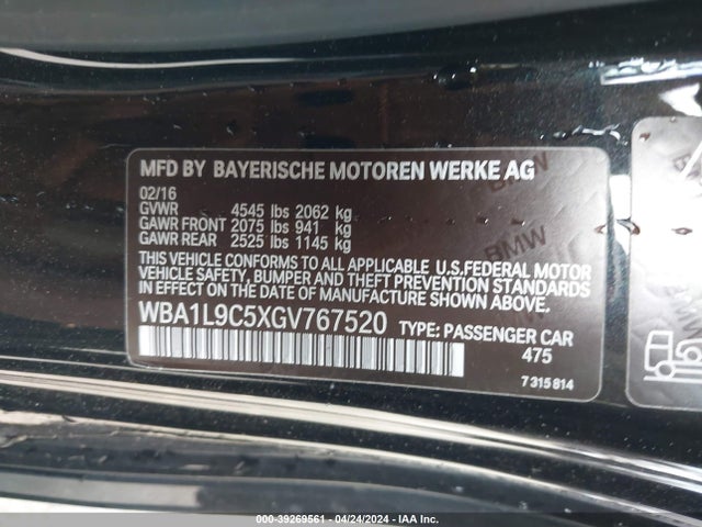 BMW 228i Xdrive 2016 WBA1L9C5XGV767520 Image 9