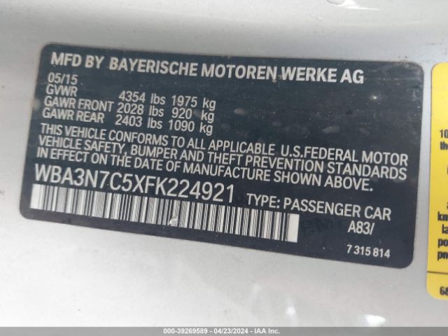 WBA3N7C5XFK224921 BMW 428i