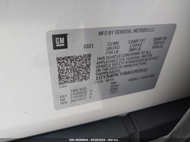 2021 CADILLAC ESCALADE ESV 1GYS4PKT6MR293511 Photo 8