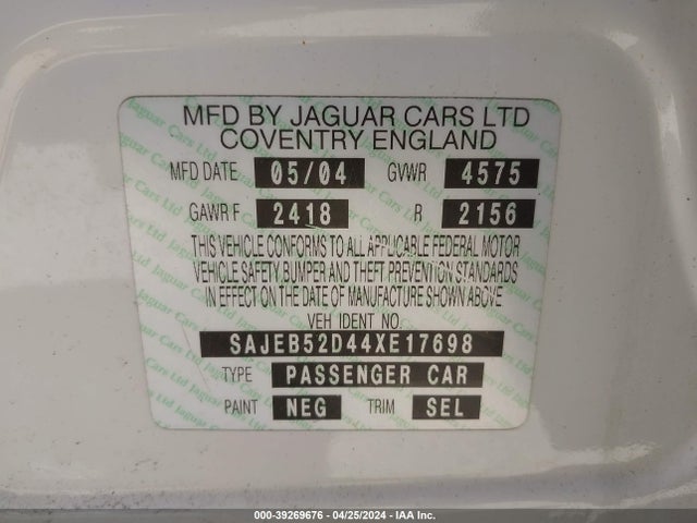 2004 JAGUAR X-TYPE SAJEB52D44XE17698 Photo 8