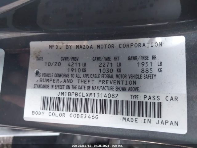 JM1BPBCLXM1314082 Mazda Mazda3 Preferred
