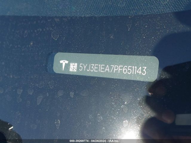 5YJ3E1EA7PF651143 Tesla Model 3 Rear-wheel Drive