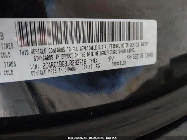 2C4RC1BG3JR233716 Chrysler Pacifica Touring L