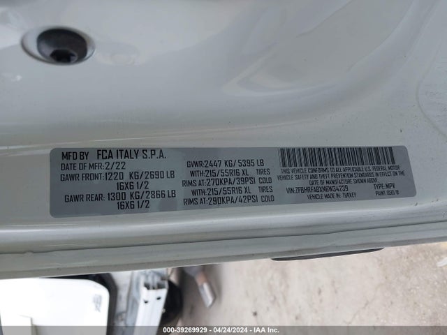 ZFBHRFABXN6W34239 RAM Promaster City Cargo Van