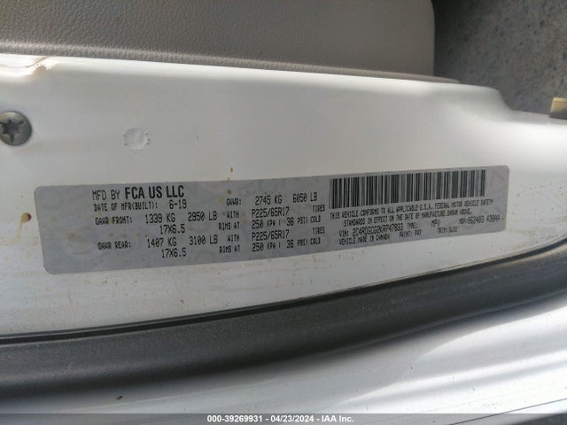 Dodge Grand Caravan Sxt 2019 2C4RDGCG2KR747833 Image 9