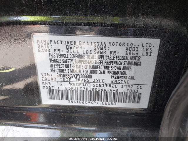 Nissan Sentra Sv Xtronic Cvt 2023 3N1AB8CVXPY306680 Image 9