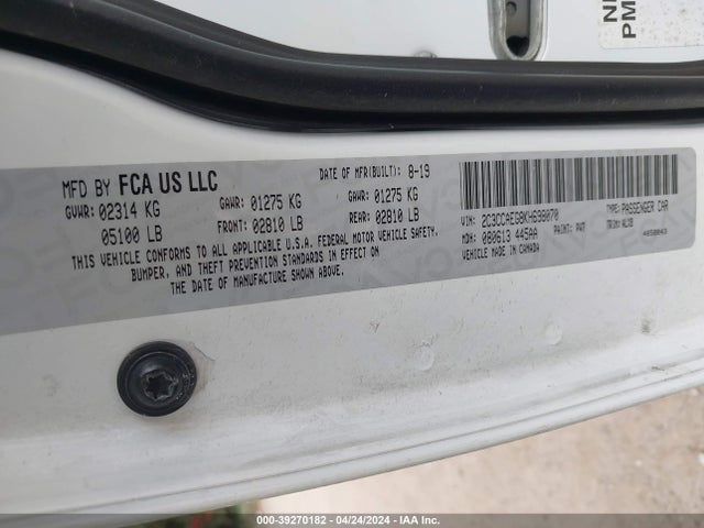 Chrysler 300 Limited 2019 2C3CCAEG8KH698070 Image 9