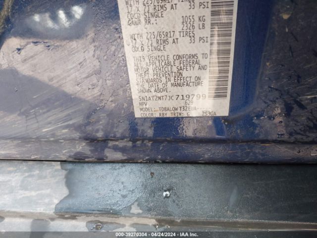 5N1AT2MT7JC719799 Nissan ROGUE SV