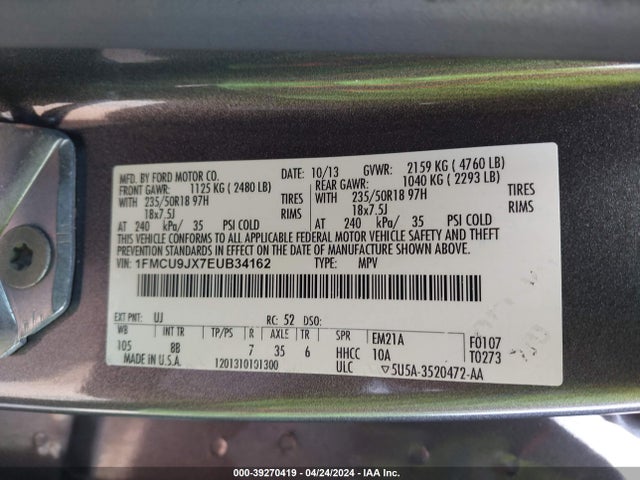 Ford Escape Titanium 2014 1FMCU9JX7EUB34162 Image 9
