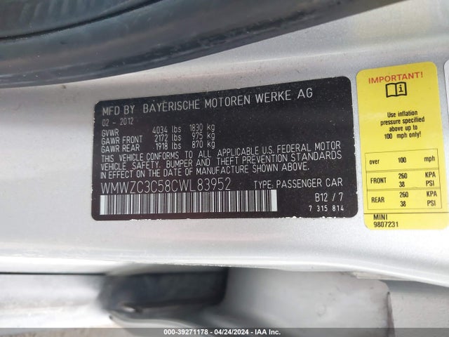 2012 MINI COOPER S COUNTRYMAN WMWZC3C58CWL83952 Photo 8