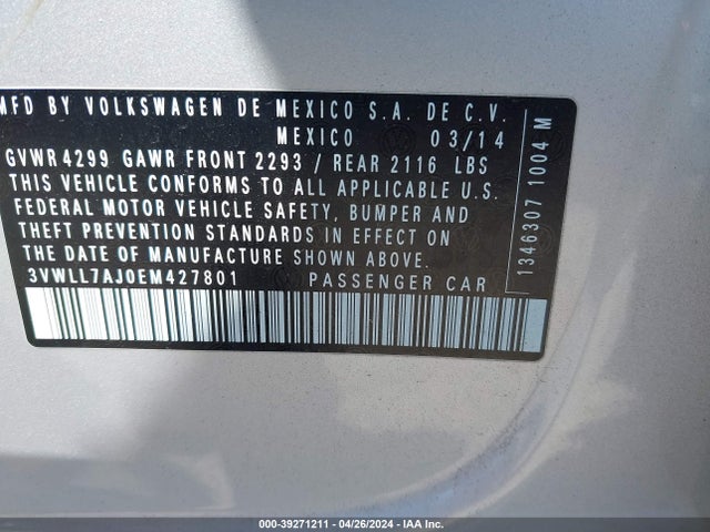 Volkswagen Jetta 2.0l Tdi 2014 3VWLL7AJ0EM427801 Image 9