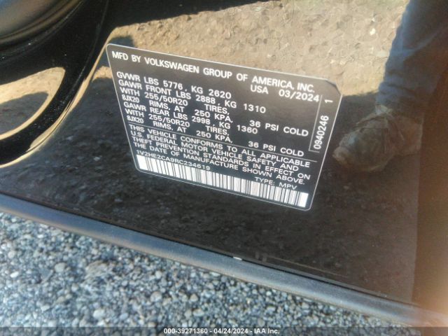 1V2HE2CA9RC234619 Volkswagen Atlas Cross Sport 2.0t Se W/technology