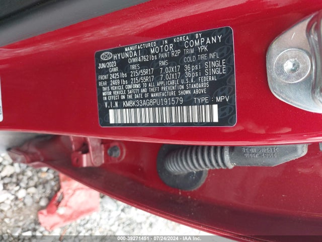 KM8K33AG8PU191579 Hyundai Kona Electric Sel