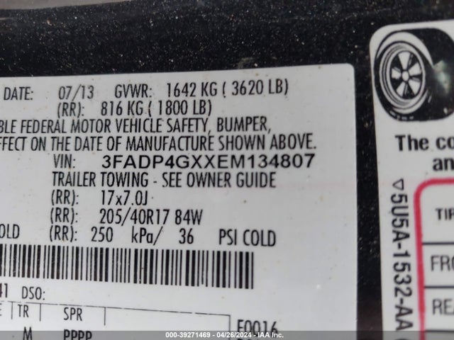 Ford FIESTA ST 2014 3FADP4GXXEM134807 Image 9