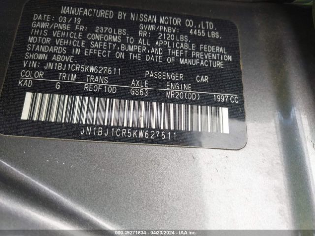 JN1BJ1CR5KW627611 Nissan Rogue Sport Sl
