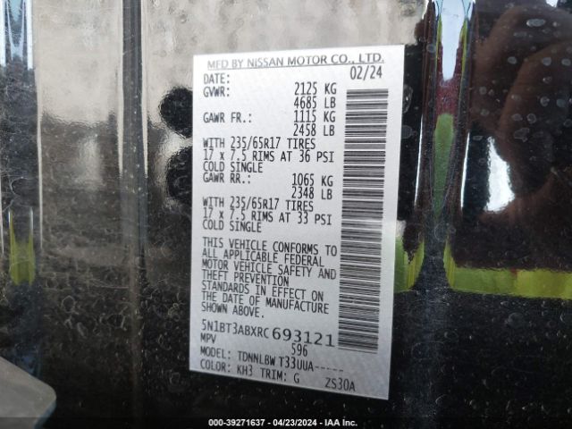 2024 NISSAN ROGUE 5N1BT3ABXRC693121 Photo 8