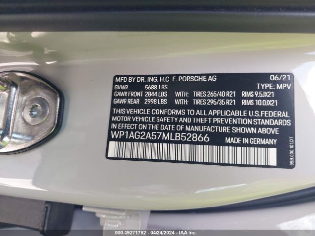 2021 PORSCHE MACAN WP1AG2A57MLB52866 Photo 8