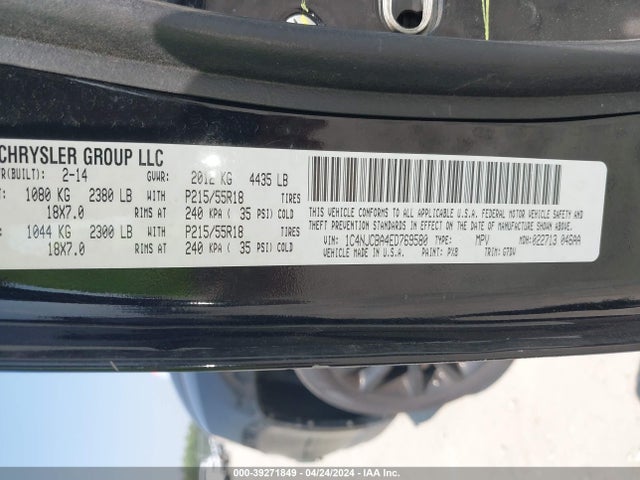 1C4NJCBA4ED769580 Jeep Compass Altitude