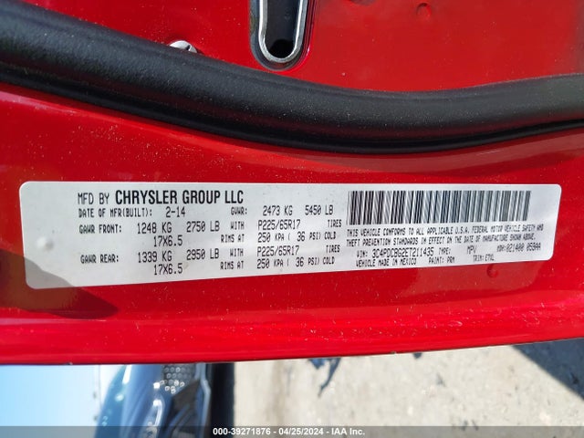 Dodge Journey Sxt 2014 3C4PDCBG2ET211435 Image 9