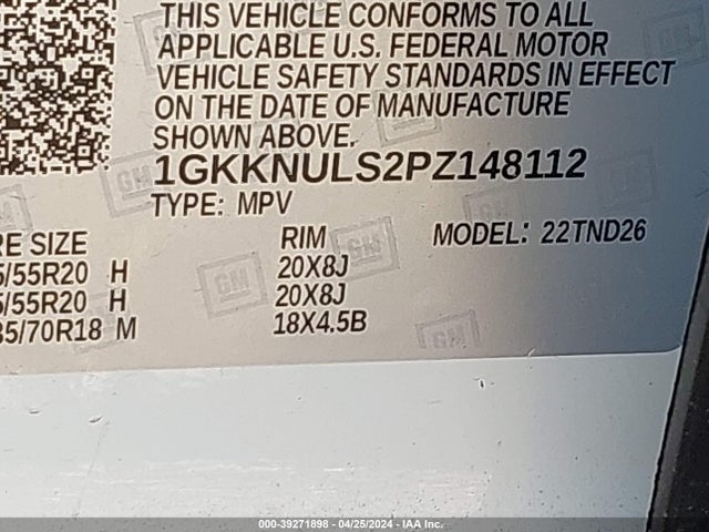 GMC Acadia Awd Slt 2023 1GKKNULS2PZ148112 Image 9