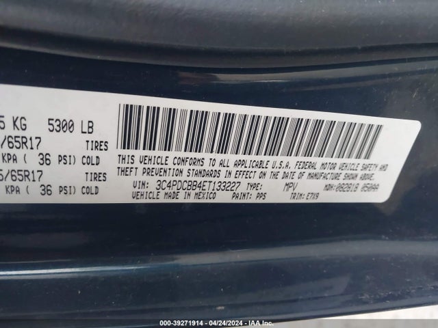 Dodge Journey Sxt 2014 3C4PDCBB4ET133227 Image 9
