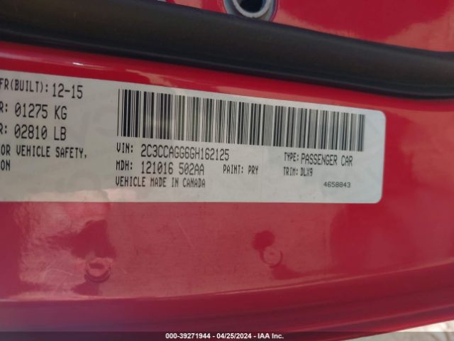 2C3CCAGG6GH162125 Chrysler 300 300s