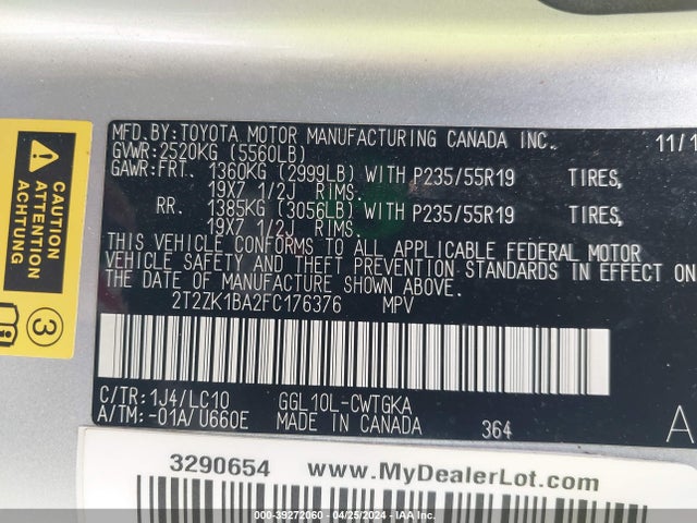 Lexus RX 350 2015 2T2ZK1BA2FC176376 Image 9