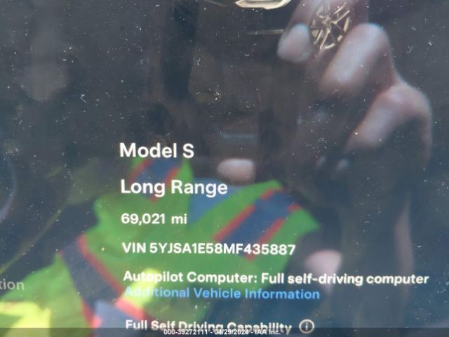 5YJSA1E58MF435887 Tesla Model S Long Range Dual Motor All-wheel Drive