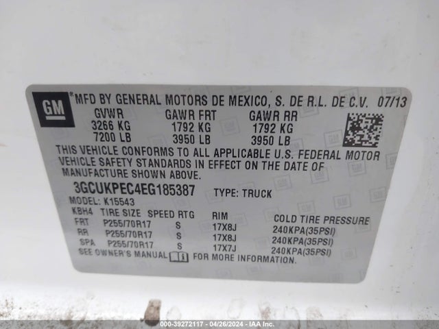 Chevrolet Silverado 1500 Work Truck 2wt 2014 3GCUKPEC4EG185387 Image 9