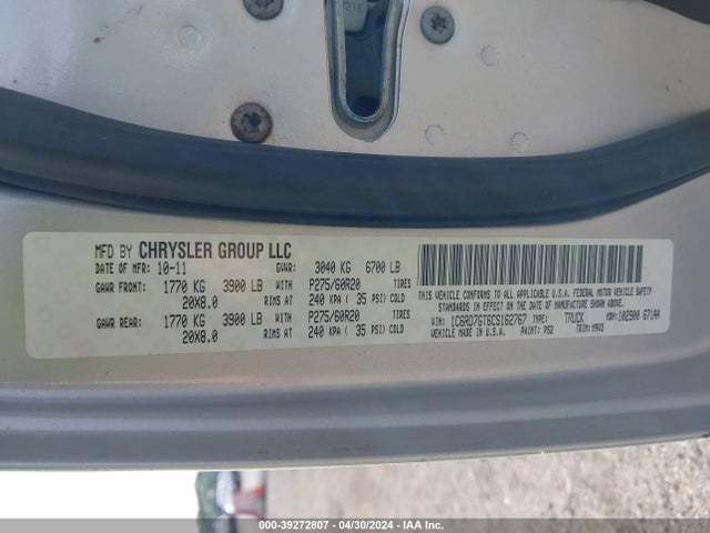 2012 Ram 1500 Slt მანქანა იყიდება აუქციონზე, vin: 1C6RD7GT6CS162767, აუქციონის ნომერი: 39272807