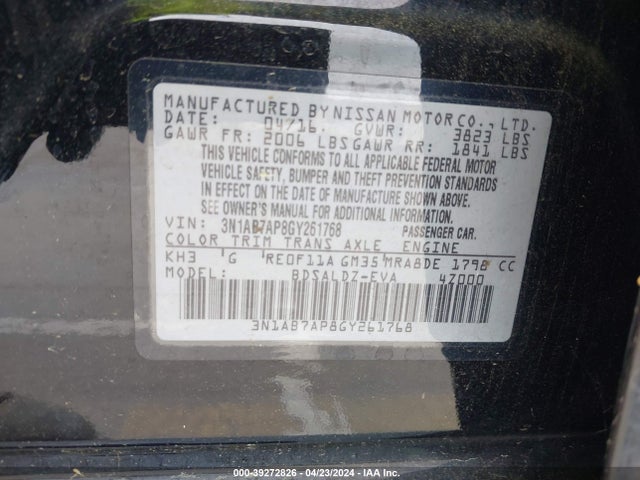 Nissan SENTRA SV 2016 3N1AB7AP8GY261768 Image 9