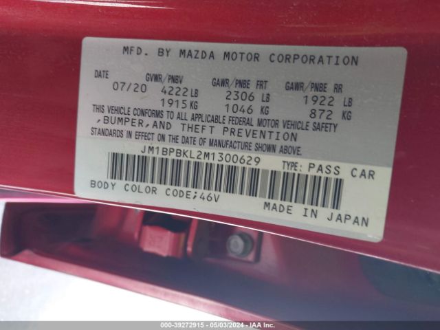 JM1BPBKL2M1300629 Mazda Mazda3 Select
