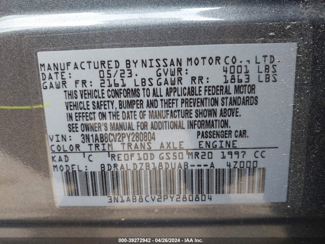 Nissan Sentra Sv Xtronic Cvt 2023 3N1AB8CV2PY280804 Image 9