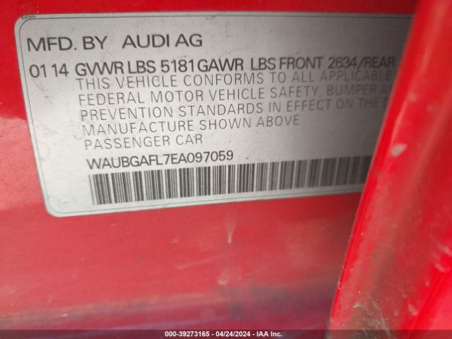 WAUBGAFL7EA097059 Audi S4 3.0t Premium Plus