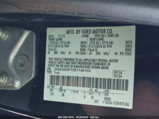 NM0GE9F75E1140102 Ford Transit Connect Xlt