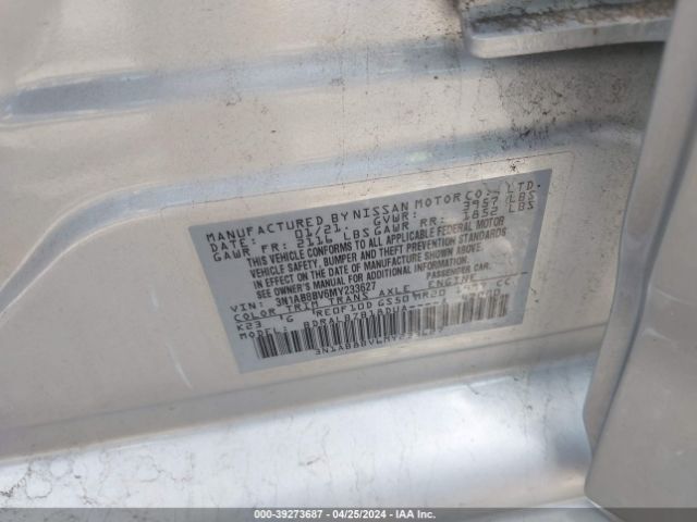 3N1AB8BV6MY233627 Nissan Sentra S Xtronic Cvt