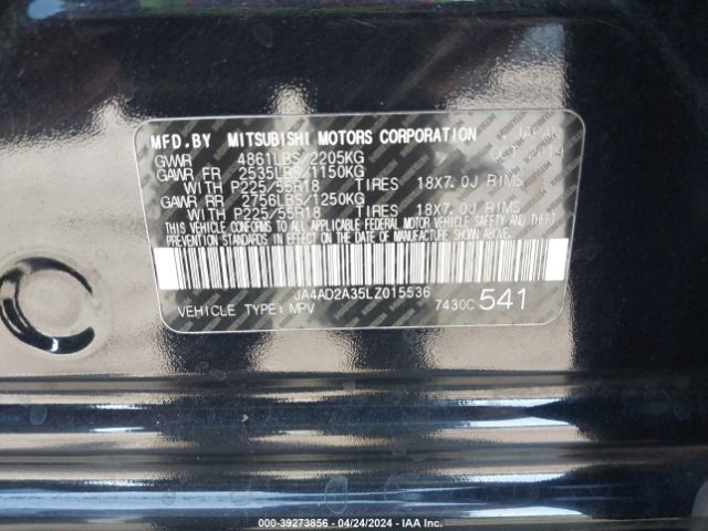 JA4AD2A35LZ015536 Mitsubishi Outlander Es 2.4