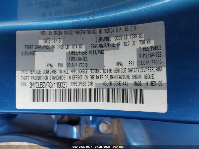 3MYDLBZV7GY119037 Scion IA