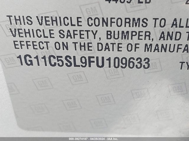 Chevrolet MALIBU 1LT 2015 1G11C5SL9FU109633 Image 9