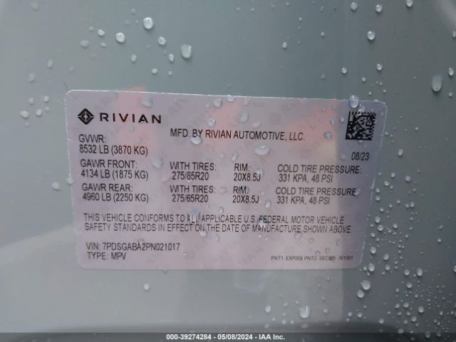 7PDSGABA2PN021017 Rivian R1s Adventure