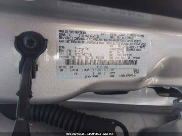 1FADP5CU6GL111675 Ford C-max Energi Sel