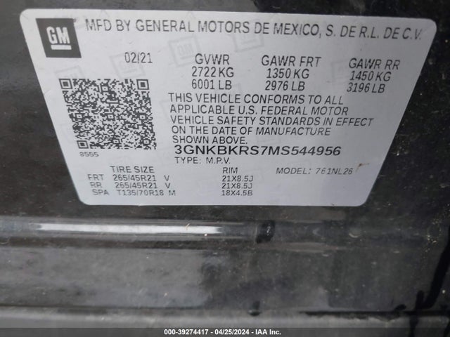 Chevrolet Blazer Awd Rs 2021 3GNKBKRS7MS544956 Image 9