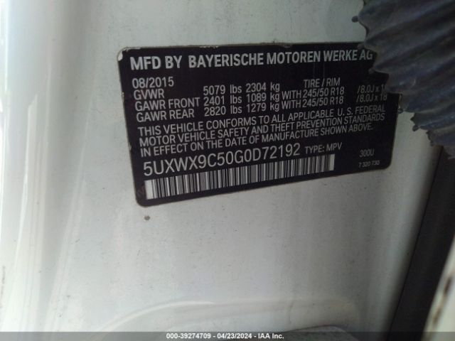 5UXWX9C50G0D72192 BMW X3 Xdrive28i